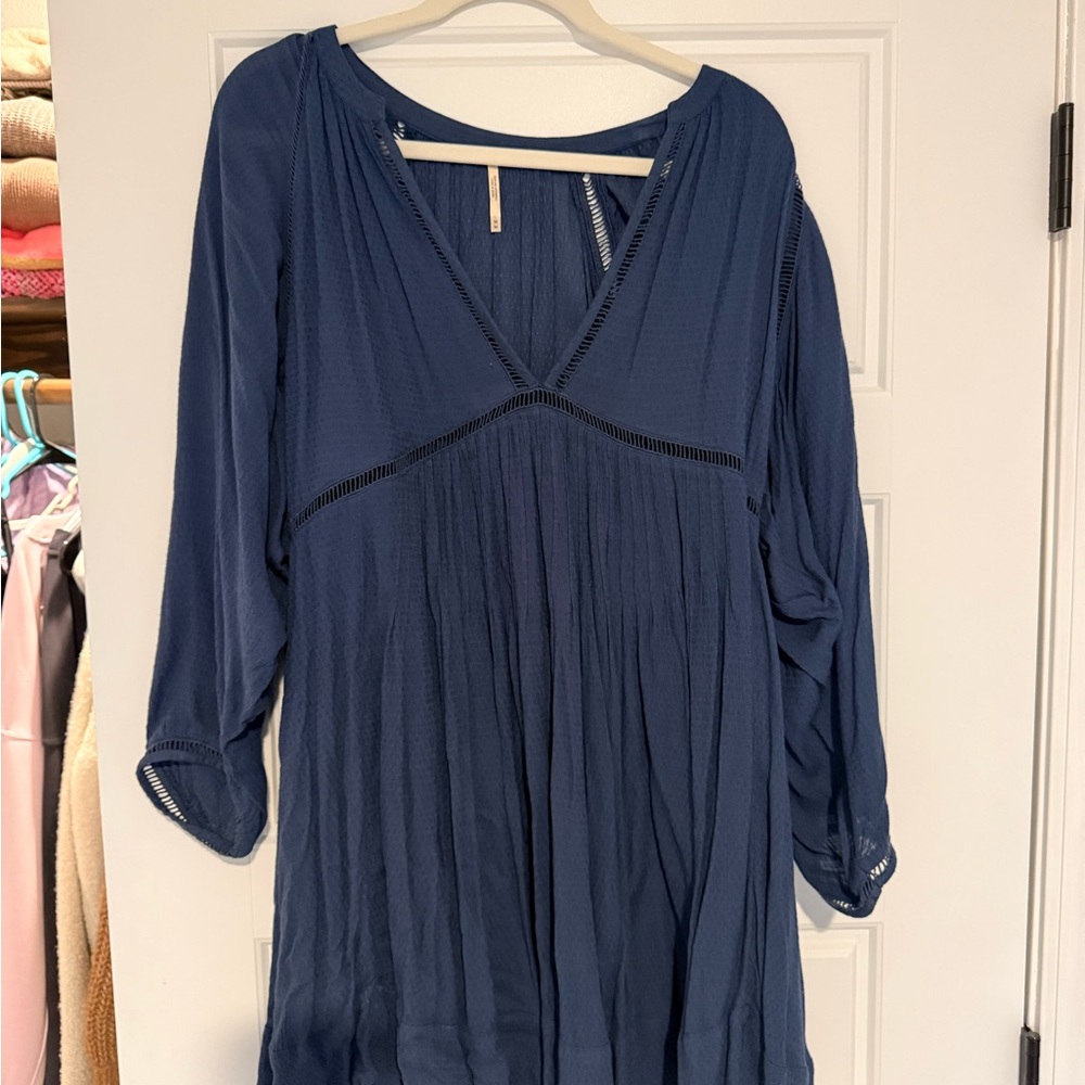 Free People Deep Blue Mini Dress